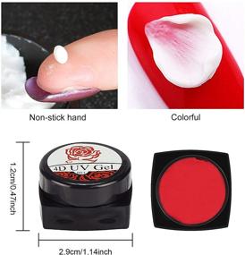 img 2 attached to 💅 Ownest 3D Sculpture Painting Nail Gel Set - 12 Vibrant Colors, Soak Off UV Carved Gel with 1 Carving Pen - 5g