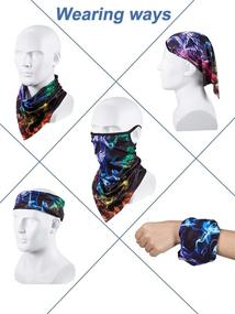 img 2 attached to 🧣 Versatile and Stylish Cooling Neck Gaiters with Ear Loops: 8 Pieces Face Cover Scarf Bandana Balaclava Shield in 8 Attractive Styles