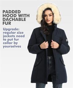 img 1 attached to 🧥 Warm and Stylish PUREMSX Women's Padded Jacket: Long Thicken Parka with Faux Fur Hood and Vegan Down Filling, XS-XXL