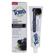 fluoride peppermint activated charcoal toothpaste - 4.7 oz | sls-free, natural formula logo