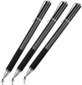 img 4 attached to High-Precision Disc Stylus Pen for Apple iPad Pencil, iPhone, iPad Pro, Samsung Galaxy Cellphones & Tablets, and All Touch Screen Devices – Bundle of 3 Pens with Added Bonuses