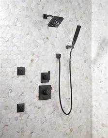 img 3 attached to 🚿 Enhance Your Shower Experience with the DELTA 50570-BL UniversalShoweringComponents Square Wall Elbow in Matte Black