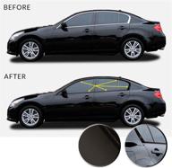 optix window trim chrome delete blackout precut vinyl wrap overlay kit совместимость и подходит для infiniti g35 g37 q40 sedan 2007-2015 — chrome dark black grey логотип