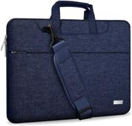 🎒 hseok laptop shoulder bag 13-13.3-13.5 inch briefcase, compatible with macbook air/pro 13.3, xps 13, surface book 13.5" - spill-resistant dark blue handbag with shoulder strap for most 13-13.5" notebooks logo