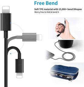 img 2 attached to High-Quality Apple MFi Certified AUX Cord for iPhone - Veetone 3FT Lightning to 3.5mm AUX Audio Stereo Cable - iOS 15 Compatible - Black