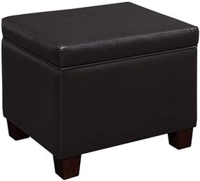 img 4 attached to Madison Espresso Storage Ottoman by Convenience Concepts: Maximize Space and Convenience