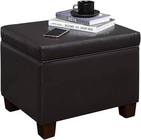 img 2 attached to Madison Espresso Storage Ottoman by Convenience Concepts: Maximize Space and Convenience