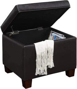 img 1 attached to Madison Espresso Storage Ottoman by Convenience Concepts: Maximize Space and Convenience
