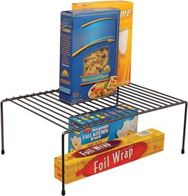 img 1 attached to Large Onyx Free Standing Kitchen Helper Cabinet and Counter Top Shelf Organizer - Ideal for Dishes, Mugs, Glasses & Bowls