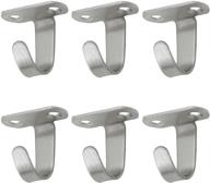 premium 6-pack antrader stainless steel ceiling hooks: space-saving coat, towel, and robe hangers for bathroom and kitchen cabinets logo