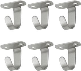 img 3 attached to Premium 6-Pack Antrader Stainless Steel Ceiling Hooks: Space-Saving Coat, Towel, and Robe Hangers for Bathroom and Kitchen Cabinets