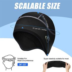 img 2 attached to 🧣 Stay Warm and Stylish: Syhood Skull Cap Helmet Liner with Glasses Holes for Winter Cycling