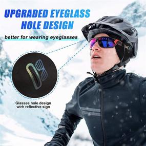 img 3 attached to 🧣 Stay Warm and Stylish: Syhood Skull Cap Helmet Liner with Glasses Holes for Winter Cycling