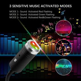 img 1 attached to USB Star Light Sound Activated Projector: Create a Romantic Atmosphere with 3 Colors + 9 Lighting Effects by Aevdor