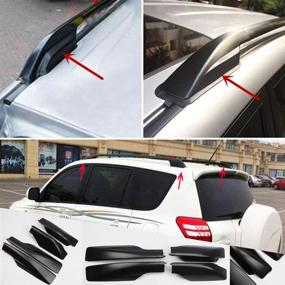 img 2 attached to 🚗 Protect Your Toyota RAV4's Roof Rack Rails with High-Flying Car Accessories Black End Cap Protection Cover Shell (2006-2012)