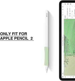 img 3 attached to 🖊️ Comfortable Green iPencil Grips: 3 Pack Silicone Sleeve Holder for Apple Pencil 2nd Gen, Compatible with iPad Pro 11 12.9 inch 2018