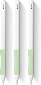 img 4 attached to 🖊️ Comfortable Green iPencil Grips: 3 Pack Silicone Sleeve Holder for Apple Pencil 2nd Gen, Compatible with iPad Pro 11 12.9 inch 2018