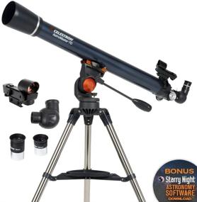img 3 attached to 🔭 Celestron AstroMaster 70AZ Refractor Telescope with Fully Coated Glass Optics, Adjustable Height Tripod, and Bonus Astronomy Software Package