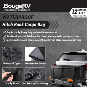 img 3 attached to BougeRV Waterproof Hitch Cargo Carrier Bag for Car, Truck, SUV, Vans - Ideal for Hitch Mount Cargo Bag, Hitch Trays, and Hitch Baskets (48'' L x 20'' W x 22'' H)