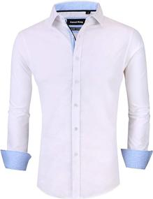 img 4 attached to Wrinkle-Free Casual King Sleeve Shirts