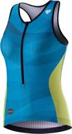 🏊 performance triathlon top for women - my kilometre racerback tri singlet with back pockets logo