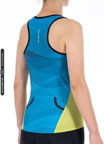 img 2 attached to 🏊 Performance Triathlon Top for Women - MY KILOMETRE Racerback Tri Singlet with Back Pockets