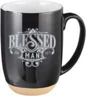 🙏 blessed man coffee mug – jeremiah 17:7 scripture, 15oz, black by christian art gifts logo