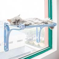 🐱 kesoin cat window perch: space saving window hammock seat for large indoor cats with screw suction cups and free blanket logo