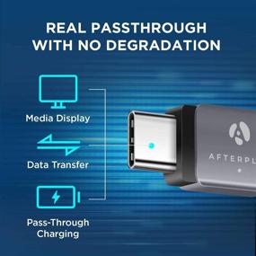 img 1 attached to 🔌 Удлинитель Afterplug Type-C [2 шт.], Высокоскоростной адаптер USB-C от женского к мужскому разъему для чехла Otterbox Lifeproof, совместим с Thunderbolt 3, совместим с MacBook Pro/Air, iPad Pro, Samsung Galaxy DEX, DJI.