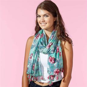 img 2 attached to 🌸 Women's Tie Dye Scarves & Wraps: Tickled Pink Lightweight Accessories