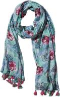 🌸 women's tie dye scarves & wraps: tickled pink lightweight accessories logo