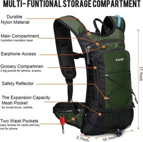 img 2 attached to 🎒 G4Free Insulated Hydration Backpack with 2L BPA-Free Bladder - Ideal for Outdoor Running, Hiking, Cycling, and Camping