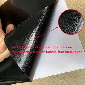 img 2 attached to 🚗 LZLRUN High Gloss Black Vinyl Wrap – Self Adhesive, Air Release Bubble, Outdoor Rated for Automotive Use – 12" x 60" with Knife + Hand Tool (1FT X 5FT)