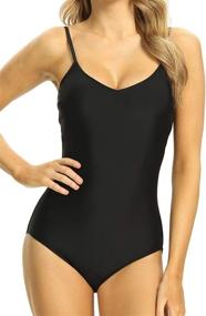 img 3 attached to 👙 Unitesoro Women's Strappy Swimwear in XL (6603 Black) - Swimsuits & Cover Ups