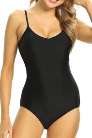 img 2 attached to 👙 Unitesoro Women's Strappy Swimwear in XL (6603 Black) - Swimsuits & Cover Ups