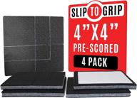 🪑 sliptogrip furniture gripper pads - stops sliding on any surface - multi-size (4 pads) - adjustable to fit 4", 1", 2" and more - pre-scored for easy size adjustment - 3/8" felt core - anti-slip, no nails, no glue - surface grip pads logo