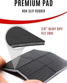 img 2 attached to 🪑 SlipToGrip Furniture Gripper Pads - Stops Sliding on Any Surface - Multi-Size (4 Pads) - Adjustable to Fit 4", 1", 2" and More - Pre-Scored for Easy Size Adjustment - 3/8" Felt Core - Anti-Slip, No Nails, No Glue - Surface Grip Pads