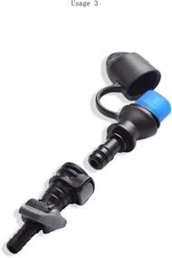 img 2 attached to J.CARP Bite Valve Tube Nozzle Replacement for Most Hydration Pack Bladder Brands, featuring ON-Off Switch