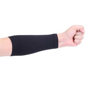 img 2 attached to 🌑 Full Forearm Tattoo Cover Up Band Compression Sleeves – Best Choice for Men and Women (L, Black)