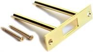 🚪 tuff strike door reinforcement: deadbolt strike plate reinforcer for anti-kick protection - polished brass finish logo