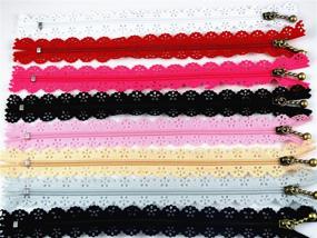 img 2 attached to 🧵 YAKA Premium DIY Sewing Zippers – 24cm 9 inch Nylon Coil Flower Zipper Lace for Tailor Craft Bed Bag, 24 Pcs (Mix)