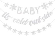 silver glittery outside snowflake garland logo