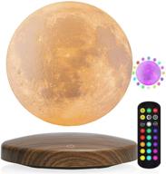 floating levitating moon lamp night light - firpow: 18 colors, spinning freely in air, 3d led printed moon light, adjustable brightness, timer setting – ideal for unique gifts & room decor, 6 inch логотип