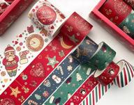 🎄 sodagreen christmas holiday washi tape - festive xmas washi tape set with snowflakes, trees, deer, and red stripes | ideal for journaling, gifting, and diy crafts logo