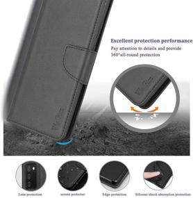 img 2 attached to Case for Samsung Galaxy A02s with 2 Packs Tempered Glass Screen Protector – Premium PU Leather Wallet Case with Card Holder Lanyard Magnetic Flip – Protective Cover by WuGlrz