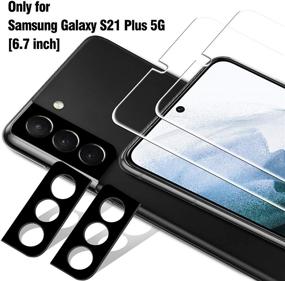 img 3 attached to 📱 Ferilinso 4 пакета защитных пленок для экрана Samsung Galaxy S21+ Plus 5G с защитой объектива камеры – быстрая разблокировка ультразвукового отпечатка пальца – закаленное стекло – совместимо с чехлами.