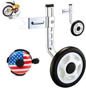 img 4 attached to 🚴 Ciao! Sports & Outdoors Bicycle Training Wheels for Kids: Adjustable Stabilizer Accessories Package with Free Bell for 12-20 inch Bikes