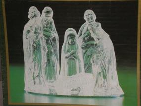 img 1 attached to Glass Nativity Mirrored Windsor Collection