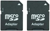 💾 2-pack micro sd to sd card adapters: compatible with older cameras, pda, medical devices - tf card micro sdhc to sd sdhc adapter for memory cards logo