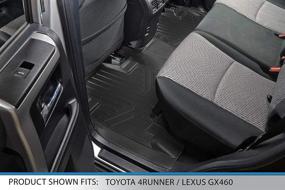 img 1 attached to 🚗 MAXLINER Custom Fit Floor Mats: 2 Row Liner Set in Black for Toyota 4Runner & Lexus GX460 (2013-2021)